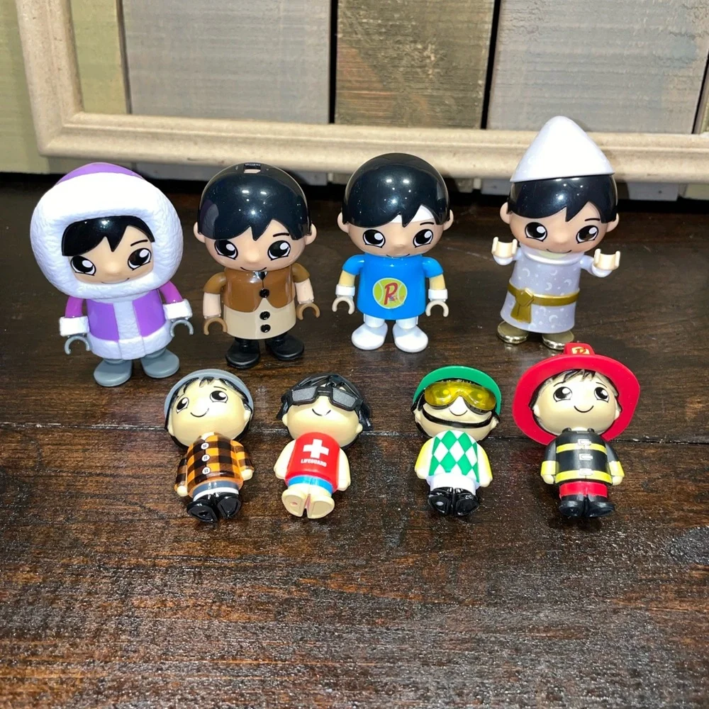 Lot 8 PC‎ Ryans World Mini Toys Figure Wizard derby Fire fighter